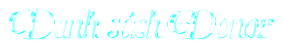 Danh sách donors